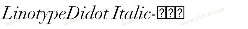LinotypeDidot Italic字体转换